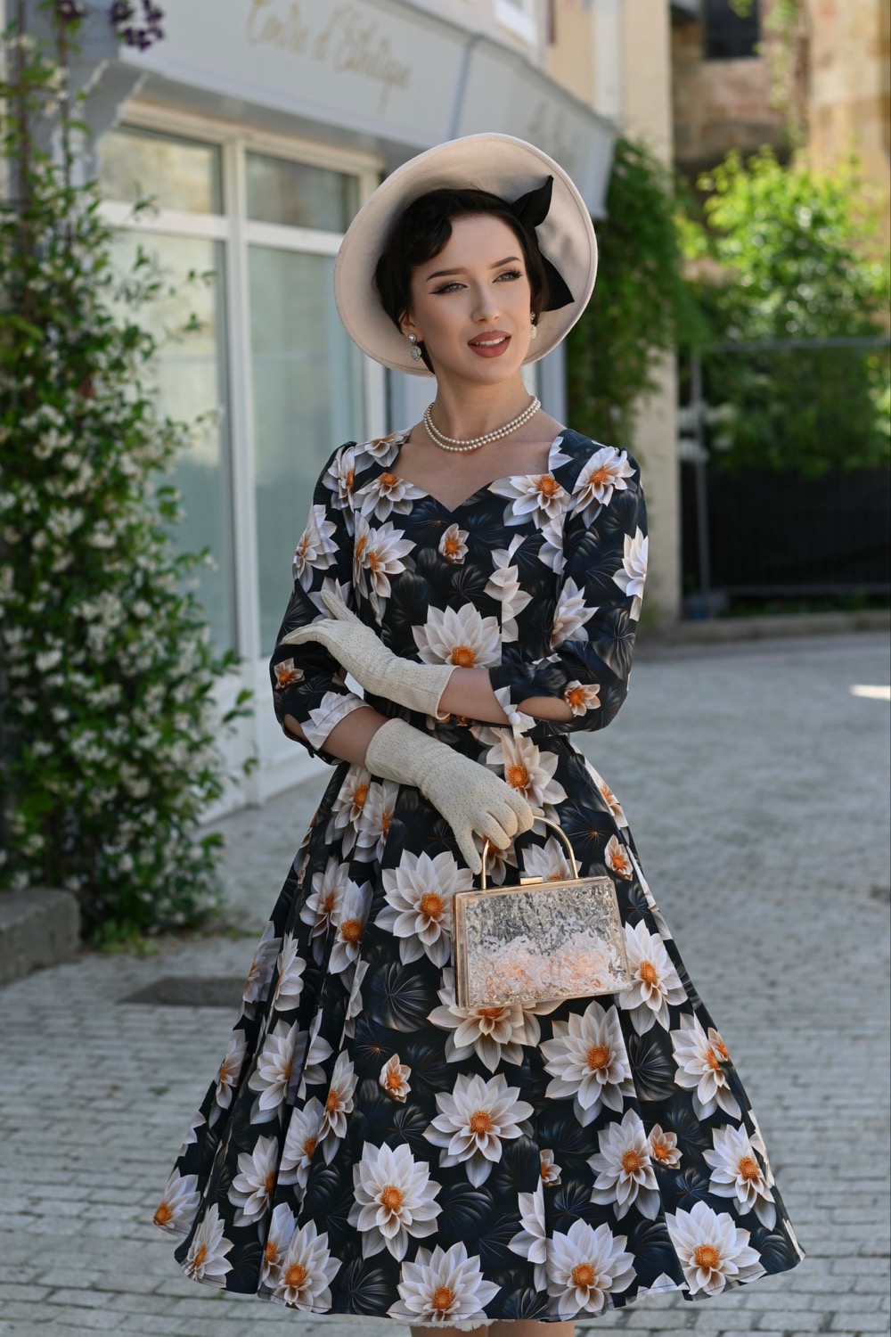 Farah Floral Swing Dress In Extended Sizing